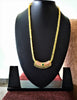 N0163_Elegant Micro Gold plated Necklace set studded  with a touch of pink & green ruby stones with a touch of pearls.