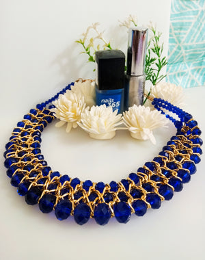 N0169_Vibrant Glossy colored bead Necklace.