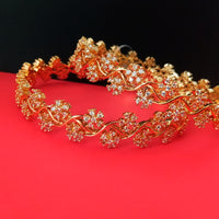 B0117_S_Lovely traditional Vintage Style Gold Plated along with american diamond studded Bangles.