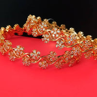 B0117_S_Lovely traditional Vintage Style Gold Plated along with american diamond studded Bangles.