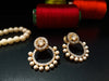 E0204_Elegant American diamond studded earring with touch of pearls.