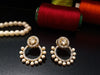 E0204_Elegant American diamond studded earring with touch of pearls.