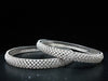 B049_S_Classy Silver plated bangles studded with  American Diamond stones.