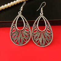 E0533_Classy combo German silver oxidized earrings.