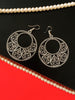 E0524_ Gorgeous German Silver oxidized crafted ring earring with delicate art work  (medium size).