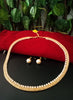 N0113_ Gorgeous necklace set with a touch of stones and pearls.