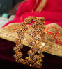 B0117_S_Lovely traditional Vintage Style Gold Plated along with american diamond studded Bangles.