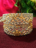 B0159_Gorgeous design silver crafted bangle studded with American Diamond stones.