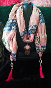 P07_Beautiful Soft Multicolored Pendant Scarf