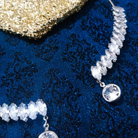 N0262_Lovely Neck piece studded with dazzling semi precious stones with a touch of stone drop.