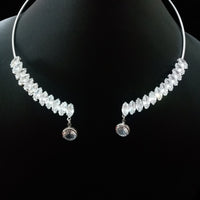 N0262_Lovely Neck piece studded with dazzling semi precious stones with a touch of stone drop.