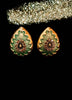 E0593_Lovely Tear drop shaped studs with delicate craft work.