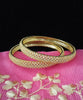 B060_Gorgeous Gold plated bangles studded with  American Diamond stones.