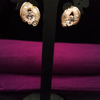 E0624_Elegant Rose Gold American Diamond Crafted design studs.