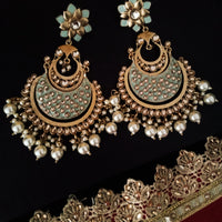 E0138_Classy meenakari dangers with delicate meena work with a touch of pearls.