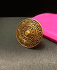 R032_Lovely golden color ring with delicate designs.