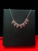 N0286_Elegant Oxidized choker necklace with delicate craft work of heart shaped design pendants.