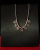 N0286_Elegant Oxidized choker necklace with delicate craft work of heart shaped design pendants.