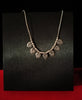 N0286_Elegant Oxidized choker necklace with delicate craft work of heart shaped design pendants.