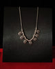 N0292_Lovely Oxidized choker necklace with delicate oval shaped design pendants.