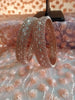 B0200_Grand broad design rose gold bangles studded with American Diamond stones with delicate stone work.