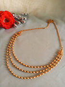 N0297_Lovely layered Micro Gold plated Necklace with delicate work.