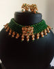 N064_Gorgeous Crystal Choker Necklace with delicate Kundan work embellished with pearls.