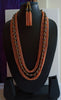 N013_Gorgeous peach colored crystal necklace studded with semi precious stones.