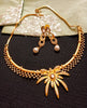 N01_Elegant Necklace studded with American Diamond with base Golden color.