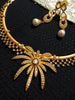 N01_Elegant Necklace studded with American Diamond with base Golden color.