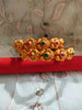 B0241_Traditional style gorgeous Gold plated bangles studded with pink & green ruby stones.