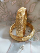 B0244_Classic Gold plated bangles with delicate craft work.