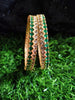 B0251_Lovely Trendy style American Diamond bangles with delicate work with a touch of green stones.