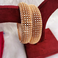 B0267_Gorgeous broad design Bangles with delicate stone work.