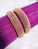 B0267_Gorgeous broad design Bangles with delicate stone work.