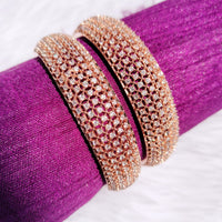 B0267_Gorgeous broad design Bangles with delicate stone work.