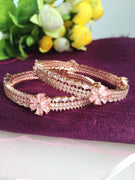 B0266_Elegant flower design Bangles with delicate design.