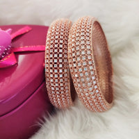 B0267_Gorgeous broad design Bangles with delicate stone work.