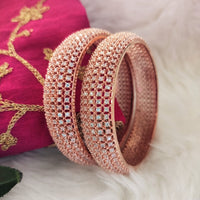 B0267_Gorgeous broad design Bangles with delicate stone work.