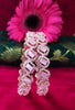 B0292_Elegant Square design Bangles studded with American Diamond stones with a touch of pink stones.