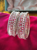 B0297_Gorgeous designer bangles studded with American Diamond stones with delicate stone work.