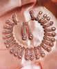 N0452_Ravishing designer American Diamond stones embellished necklace set with delicate stone work .