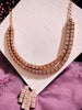 N0558_Gorgeous designer  square design layered choker necklace embellished with american diamond stones with delicate stone work.