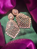 E0881_Grand  designer rose gold earrings with delicate stone work.