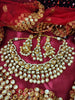 N0592_Royal designer choker necklace set studded with Kundan stones with a touch of glossy pearls.