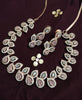 N01188_Grand Lovely designer Rose Gold polished Necklace Set  embellished with American diamond stones with delicate Pink Stones .