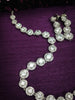 N01177_Grand Lovely designer Silver polished Necklace Set  embellished with American diamond stones with delicate white Stones .