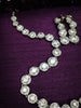 N01177_Grand Lovely designer Silver polished Necklace Set  embellished with American diamond stones with delicate white Stones .