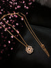 N01255_ Magnetic elegant design  gold Polished American Diamond pendant necklace studded with beautiful dazzling stones .