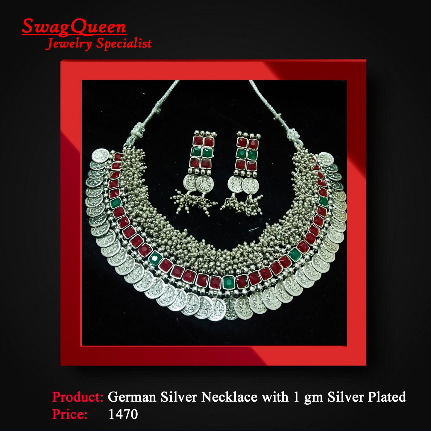 German silver necklace on sale price